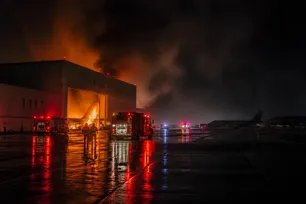 VIDEO: Fire erupts at UK air base used by US bombers