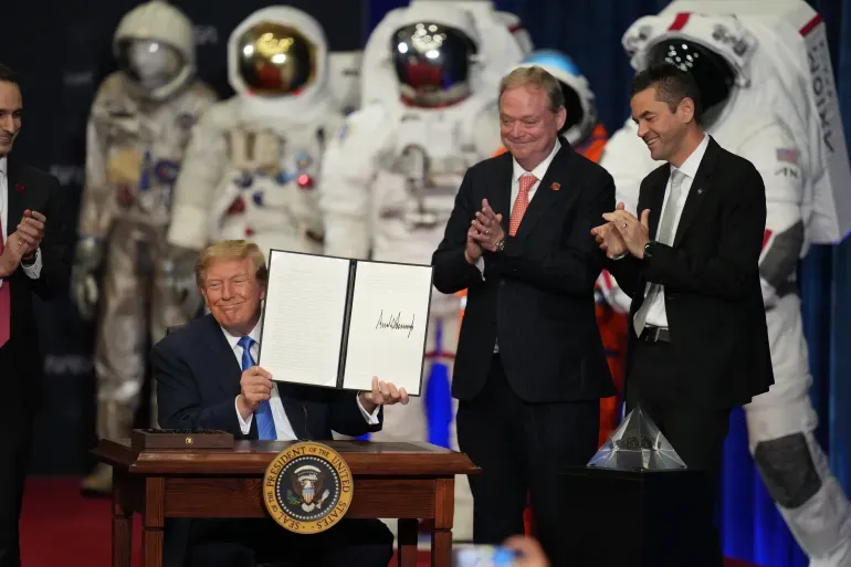 President Donald Trump signs order creating US Space Academy
