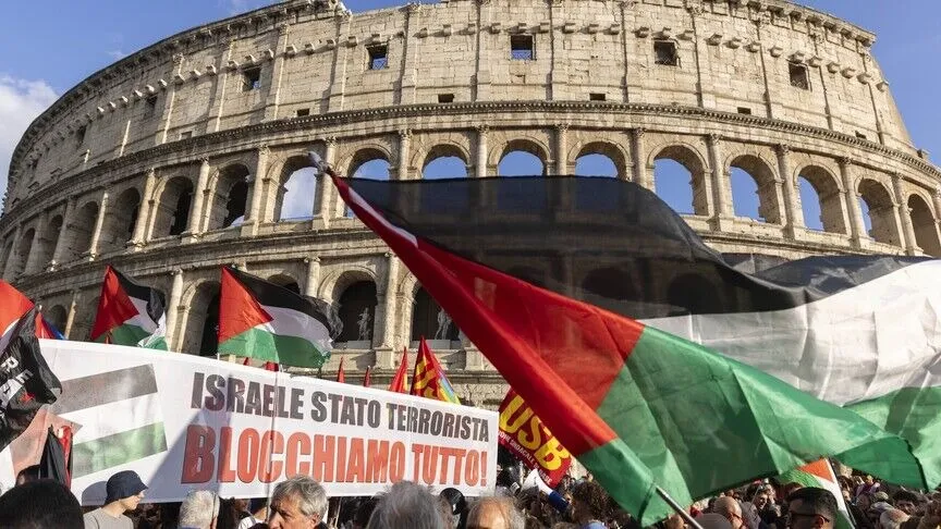 Protests held in Italy and Spain against Israel’s attack on Gaza-bound Sumud Aid Flotilla  