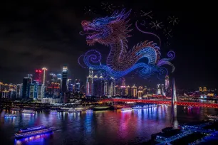VIDEO: Impressive Drone Show Lights Up Chongqing, China